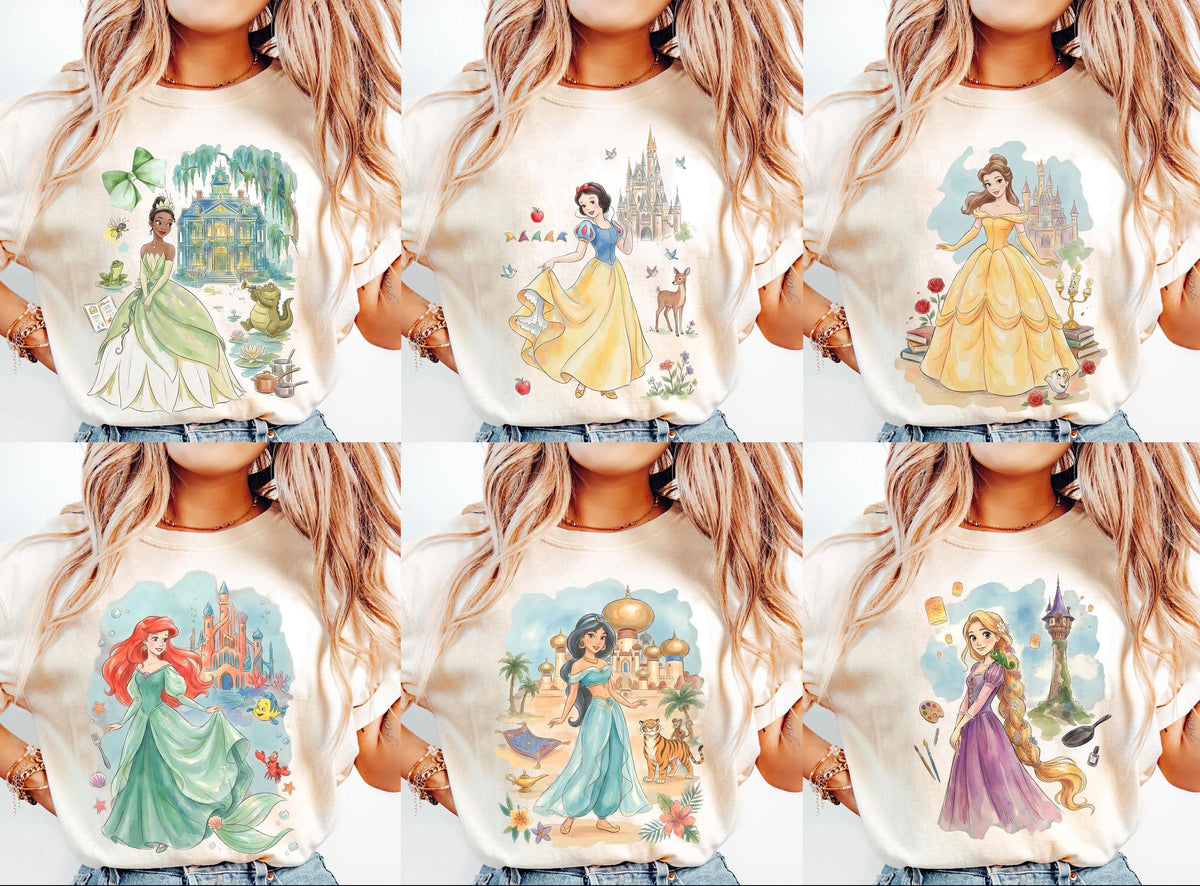 Retro Disney Princess Coquette Bow — Comfort Colors Tee fan art by Snagva