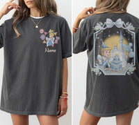 2 Side Personalized Name Age Disney Princess Birthday — Bella+Canvas Tee fan art by Snagva (4)