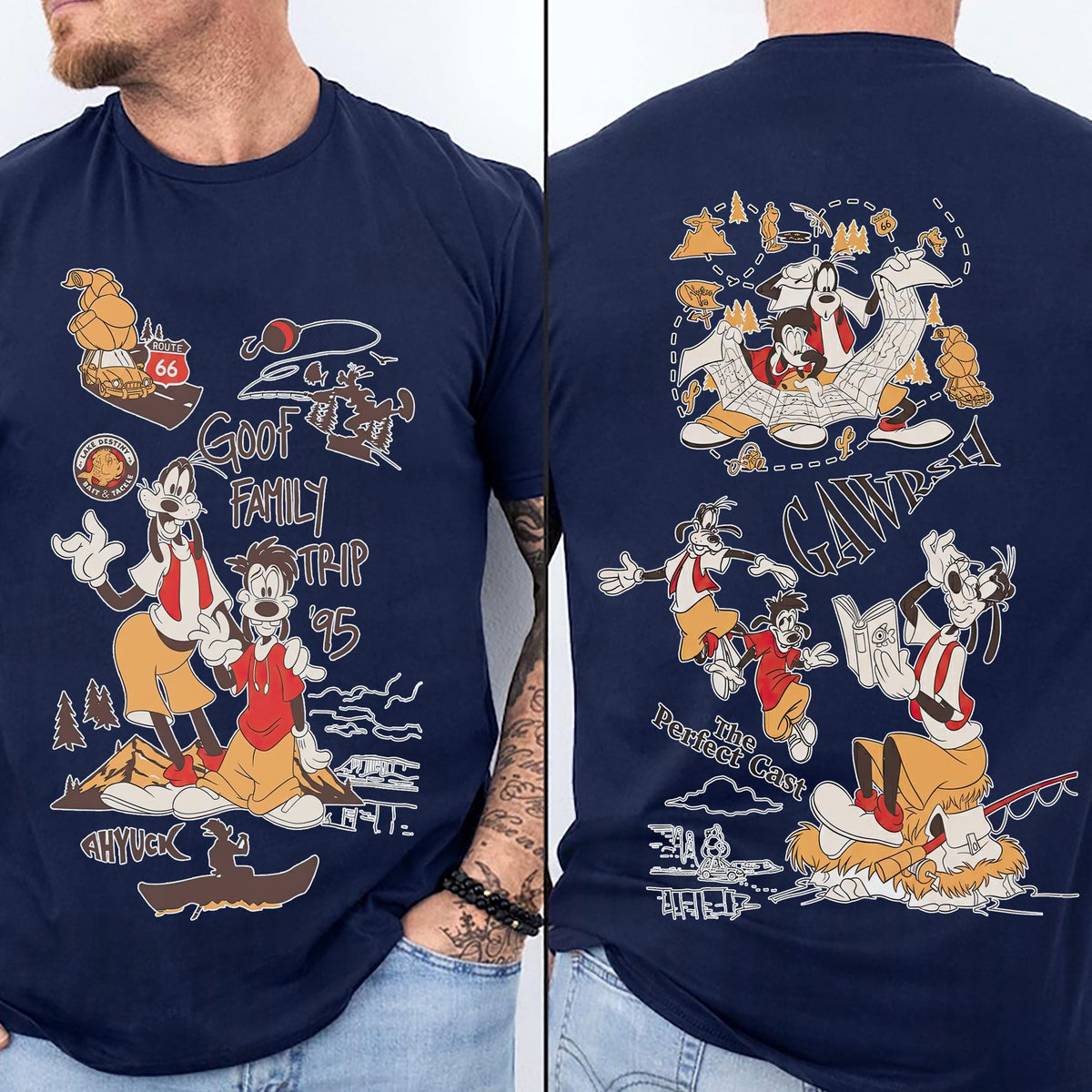 Goofy and Max Family Trip '95 — Gildan Sweatshirt fan art by Snagva (2)