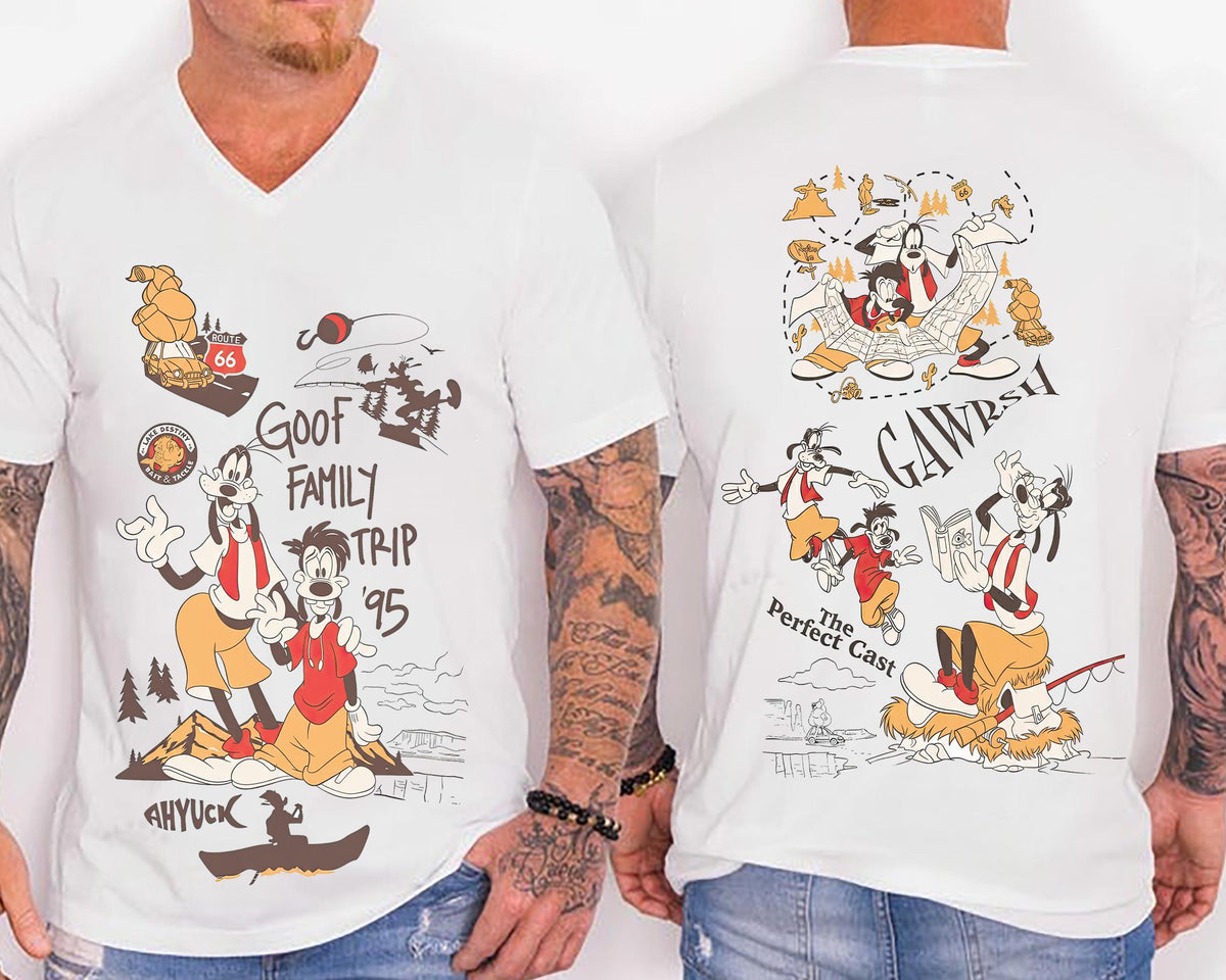 Goofy and Max Family Trip '95 — Bella+Canvas Tee fan art by Snagva (4)