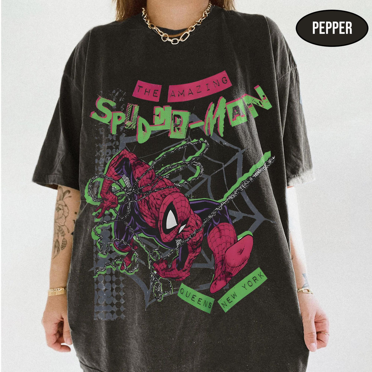 Retro Amazing Spider-Man Comfort Colors — Gildan Hoodie fan art by Snagva (2)