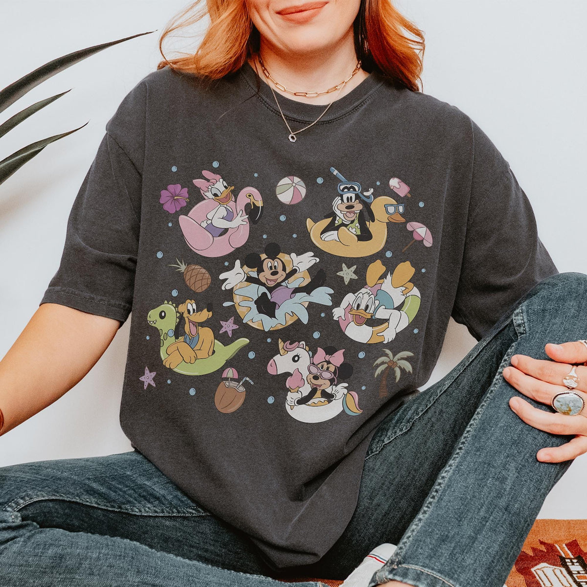 Retro Mickey and Friends Summer Vibes Comfort Colors Shirts — Comfort Colors Tee fan art by Snagva (3)