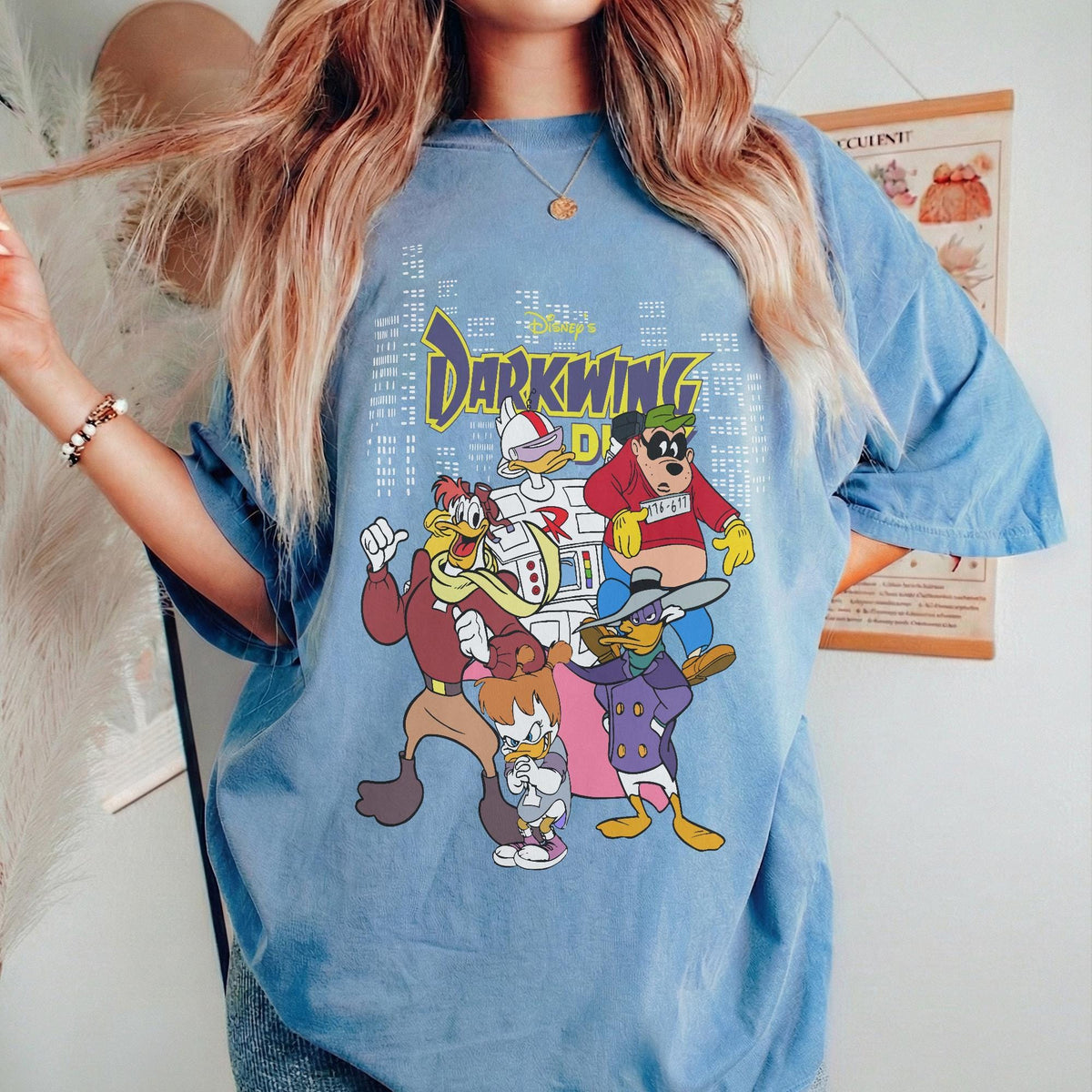 Retro Disney Darkwing Duck — Comfort Colors Tee fan art by Snagva (2)