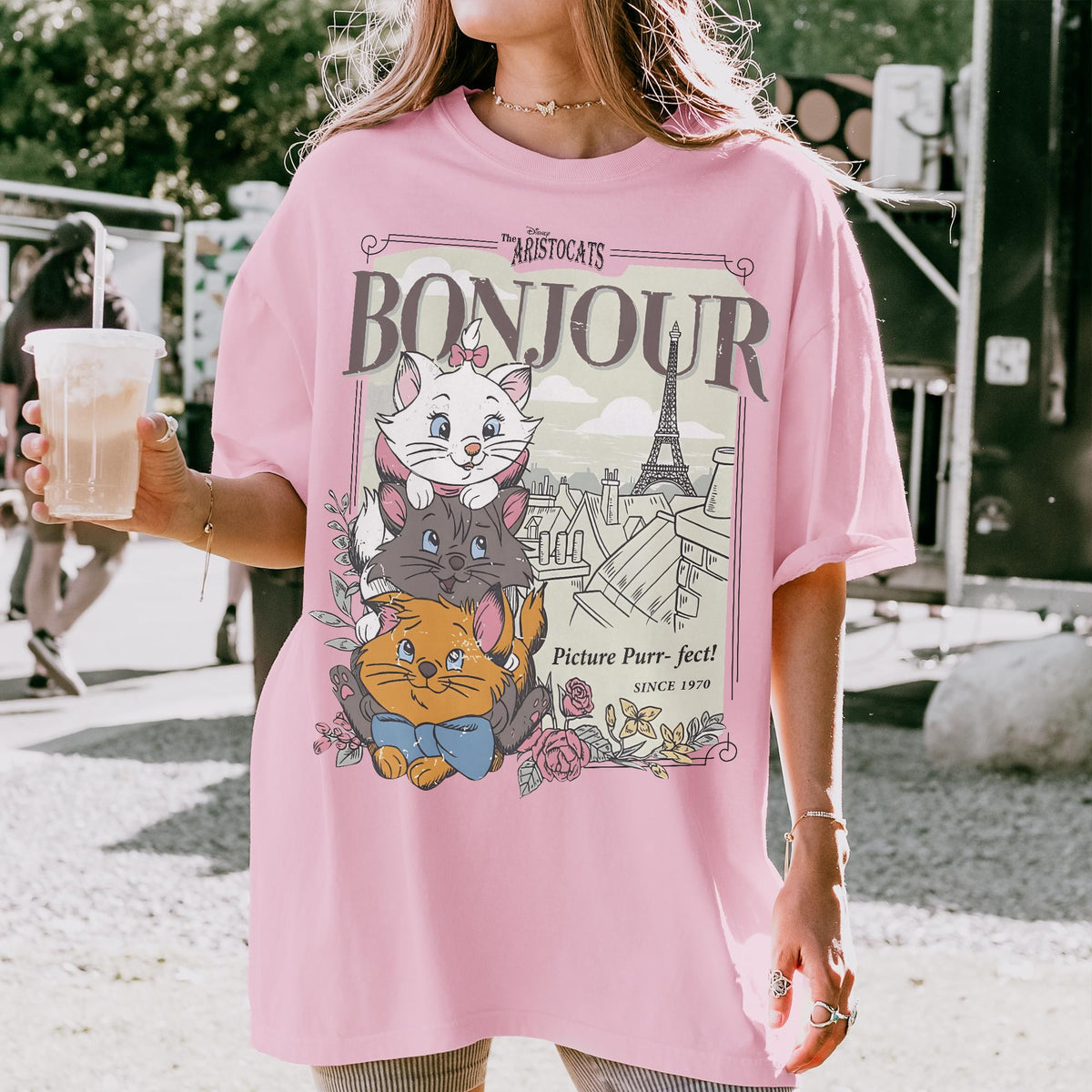 The Aristocats Bonjour Marie Toulouse Berlioz Cat T-Shirt Mo — Comfort Colors Tee fan art by Snagva (2)