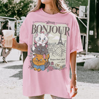 The Aristocats Bonjour Marie Toulouse Berlioz Cat T-Shirt Mo — Gildan Hoodie fan art by Snagva (2)