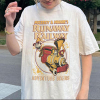 Mickey Minnie's Runaway Railway Retro — Comfort Colors Tee fan art by Snagva