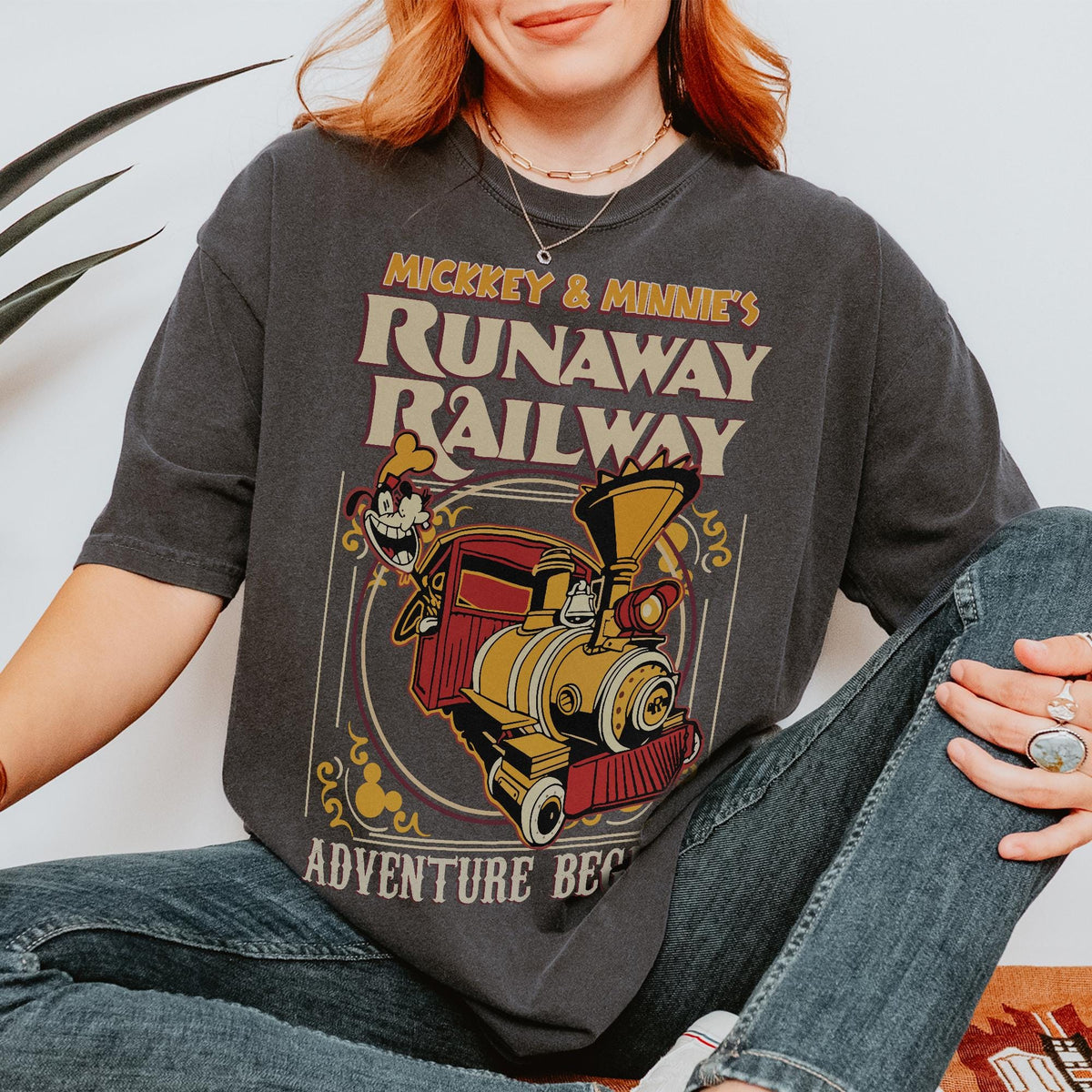 Mickey Minnie's Runaway Railway Retro — Gildan Sweatshirt fan art by Snagva (2)