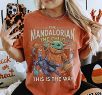Retro Star Wars The Mandalorian The Child — Bella+Canvas Tee fan art by Snagva (5)