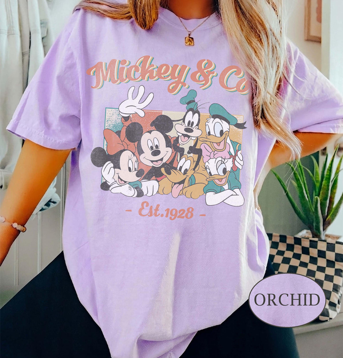 Comfort Colors® Retro Mickey & Co Est 1928 — Gildan Hoodie fan art by Snagva