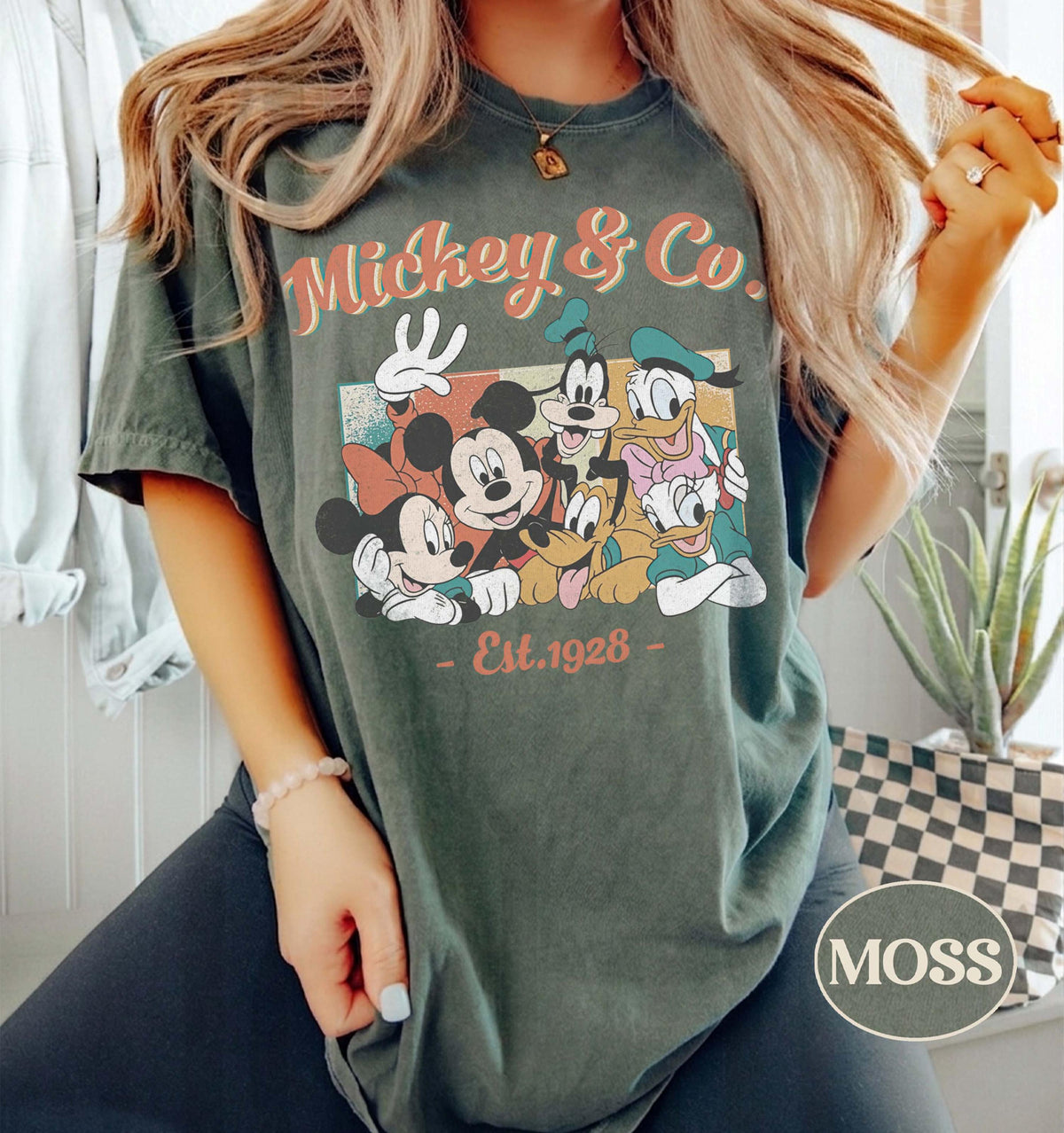 Comfort Colors® Retro Mickey & Co Est 1928 — Gildan Hoodie fan art by Snagva (2)