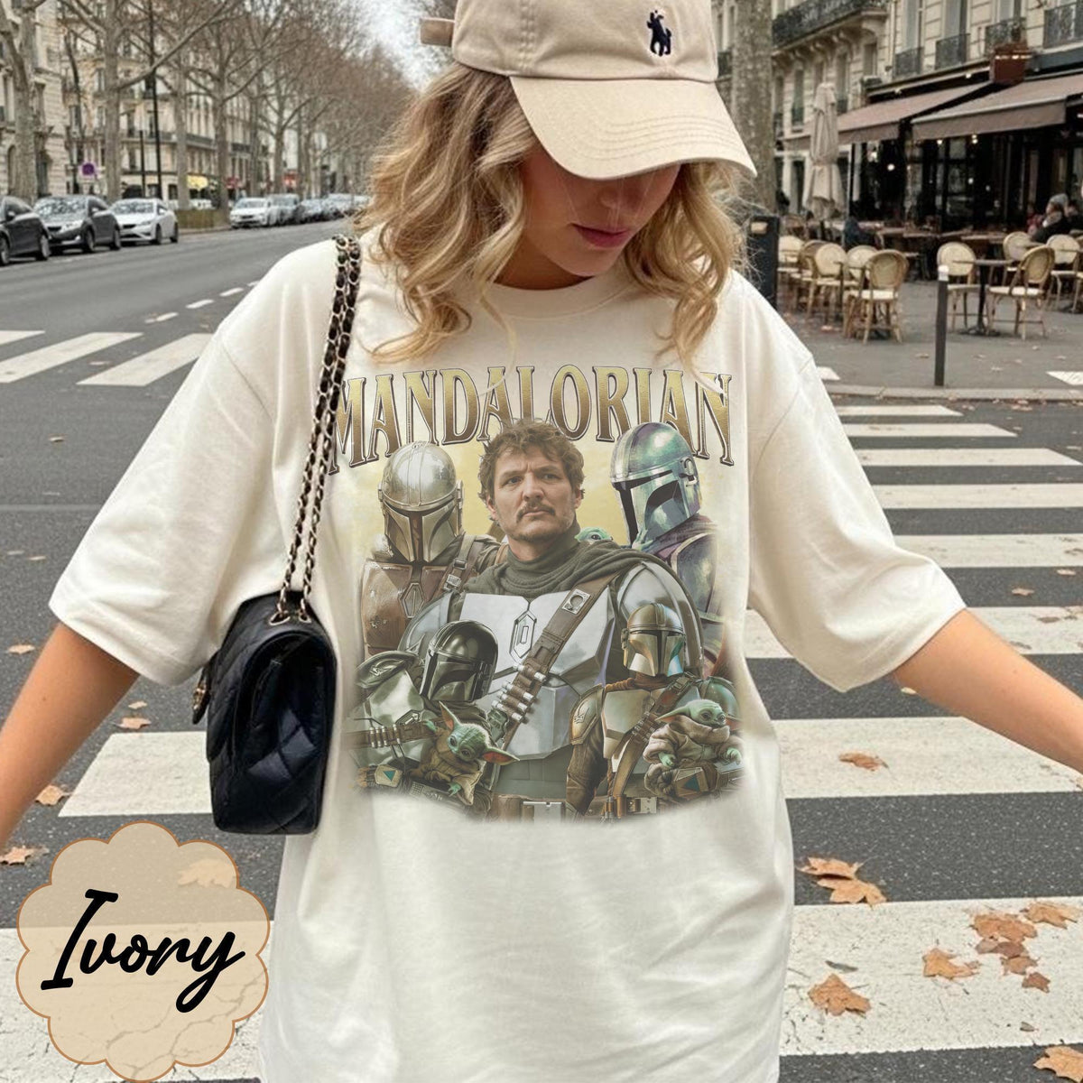 Retro Mandalorian — Comfort Colors Tee fan art by Snagva