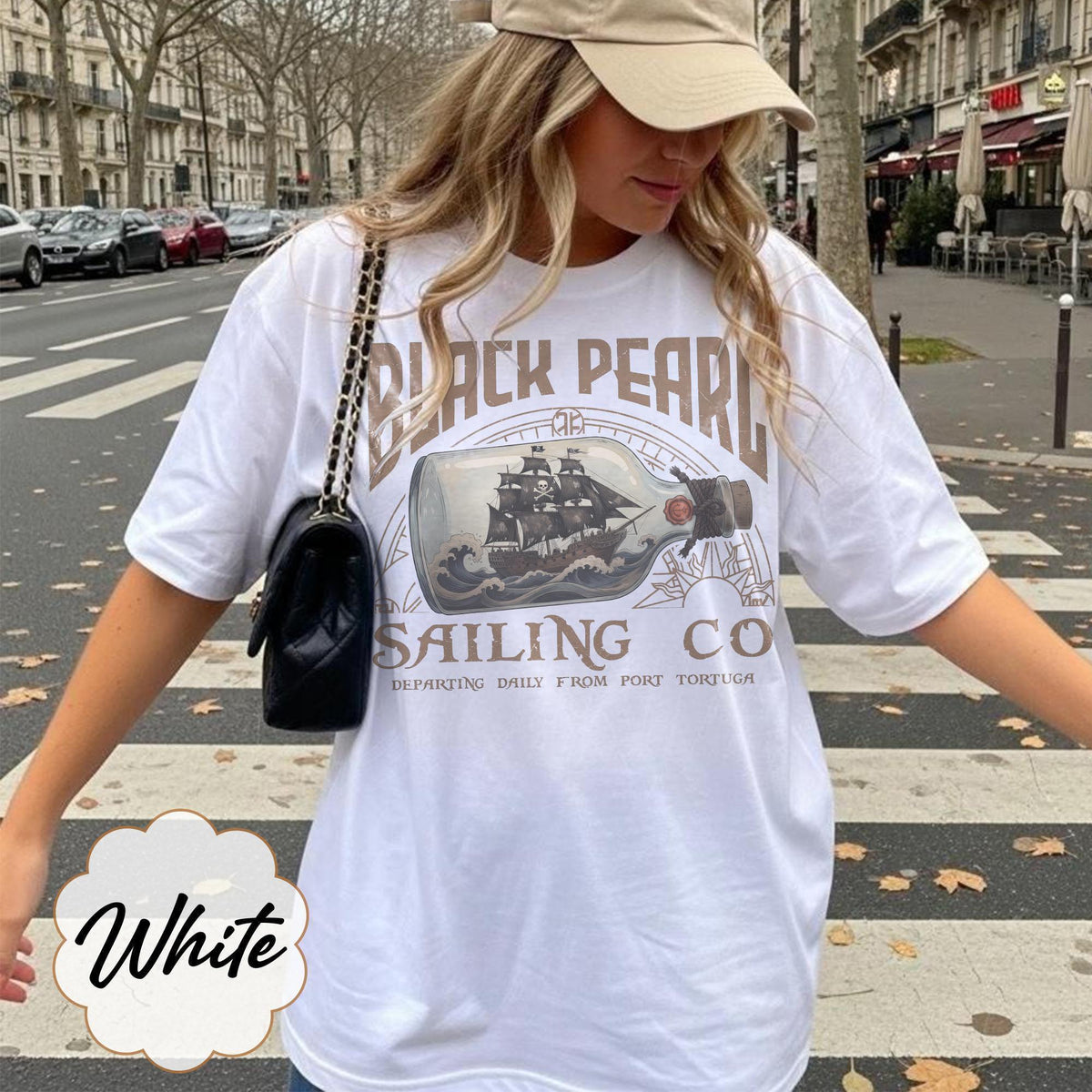 Disney Pirates Black Pearl Sailing and Co — Bella+Canvas Tee fan art by Snagva (6)