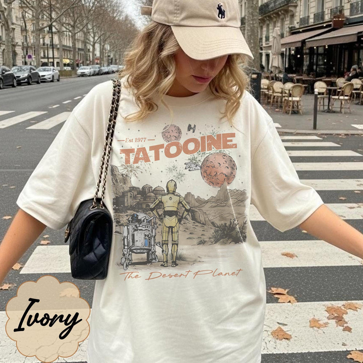 Star Wars Tatooine 1977 The Desert Planet — Bella+Canvas Tee fan art by Snagva
