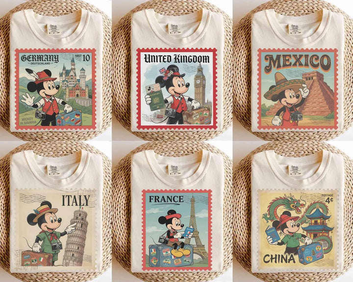 Retro Disney Mickey Mouse Epcot World Showcase — Gildan Sweatshirt fan art by Snagva