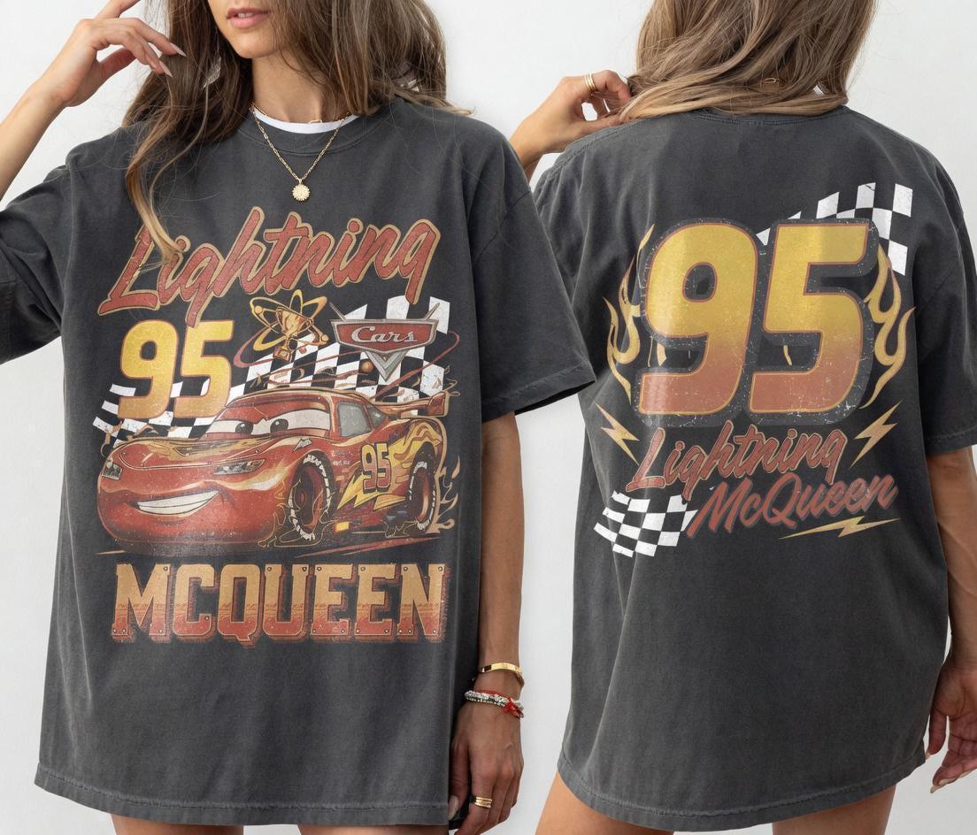 Retro Disney Cars Lightning McQueen 95 — Gildan Hoodie fan art by Snagva