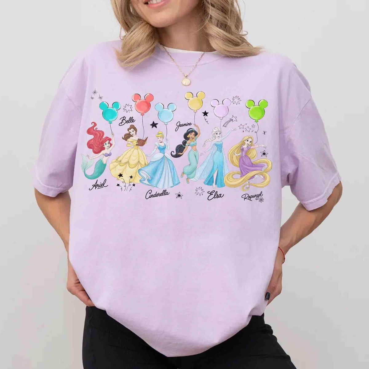 Retro Comfort Colors Disney Princess Characters Shirts — Gildan Sweatshirt fan art by Snagva (2)