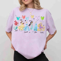 Retro Comfort Colors Disney Princess Characters Shirts — Comfort Colors Tee fan art by Snagva (2)