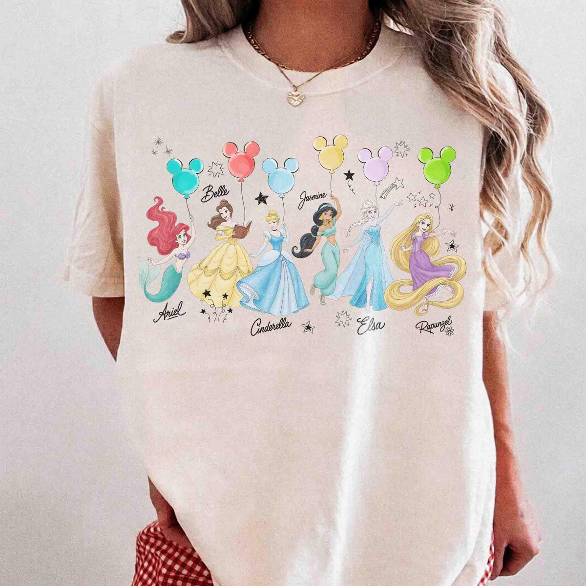 Retro Comfort Colors Disney Princess Characters Shirts — Bella+Canvas Tee fan art by Snagva (4)