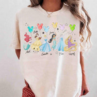 Retro Comfort Colors Disney Princess Characters Shirts — Bella+Canvas Tee fan art by Snagva (4)