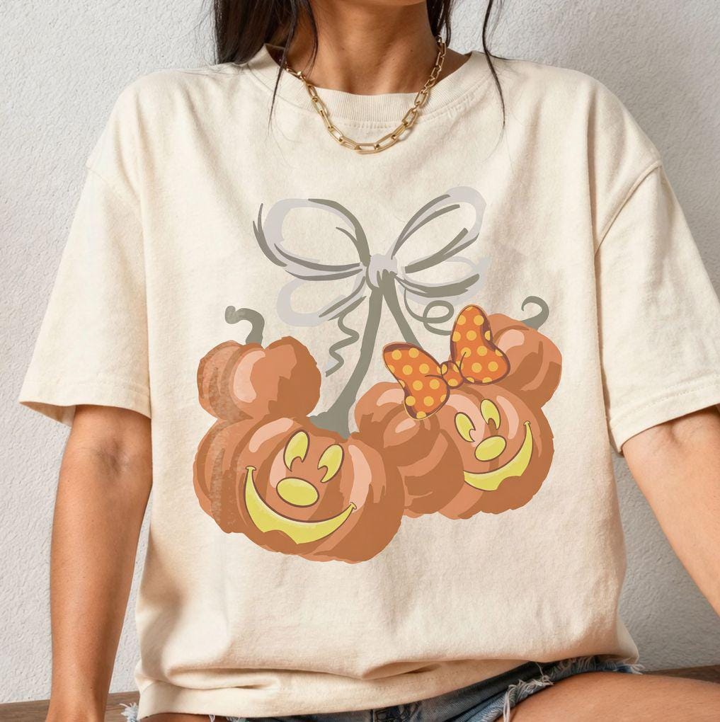 Wartercolor Coquette Mickey Pumpkin Retro — Gildan Sweatshirt fan art by Snagva