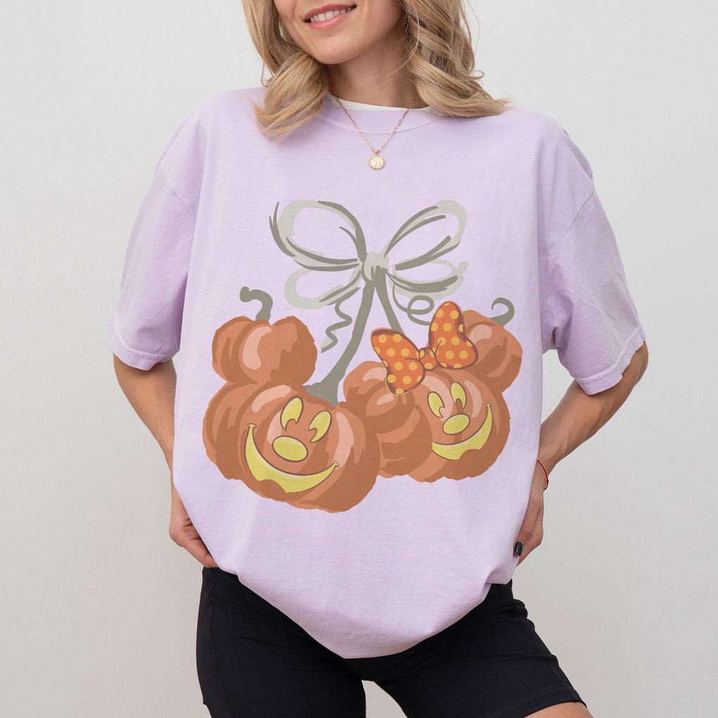 Wartercolor Coquette Mickey Pumpkin Retro — Bella+Canvas Tee fan art by Snagva (5)