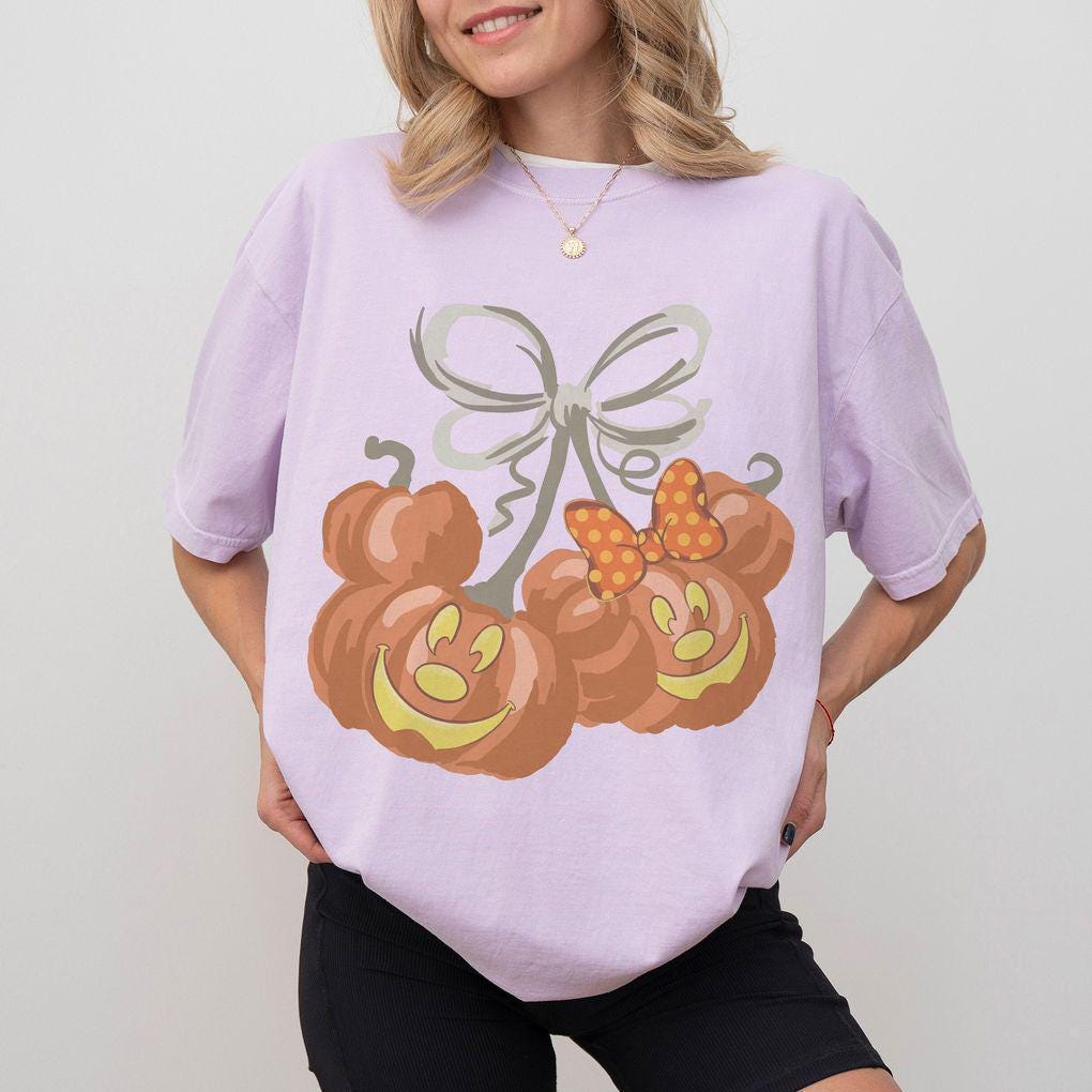 Wartercolor Coquette Mickey Pumpkin Retro — Gildan Sweatshirt fan art by Snagva (5)