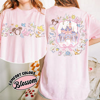 Comfort Colors Retro Disney Coquette Bow Floral 2 Sided — Bella+Canvas Tee fan art by Snagva (3)