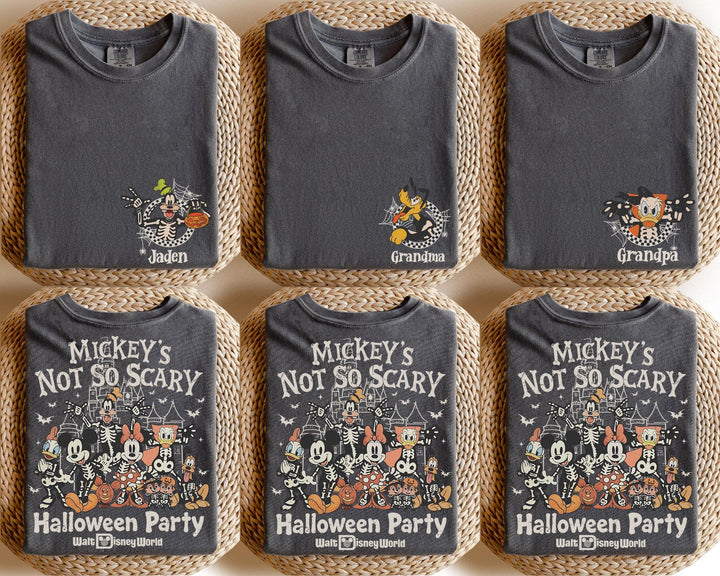 Custom Comfort Colors Mickey's Not So Scary Halloween Party  — Bella+Canvas Tee fan art by Snagva