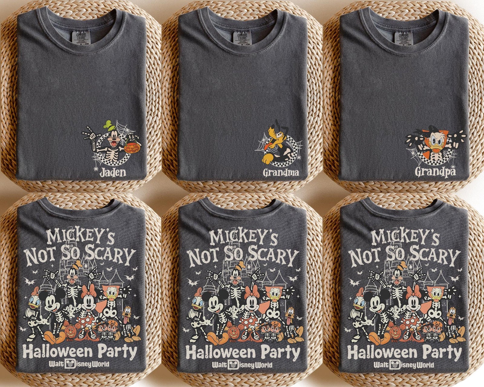 Custom Comfort Colors Mickey's Not So Scary Halloween Party  — Gildan Hoodie fan art by Snagva