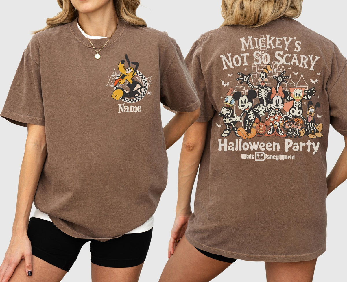 Custom Comfort Colors Mickey's Not So Scary Halloween Party  — Gildan Hoodie fan art by Snagva (3)