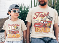 Retro Lightning McQueen Dad Son — Gildan Sweatshirt fan art by Snagva (2)