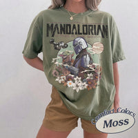 Retro Mandalorian Grogu — Comfort Colors Tee fan art by Snagva (5)