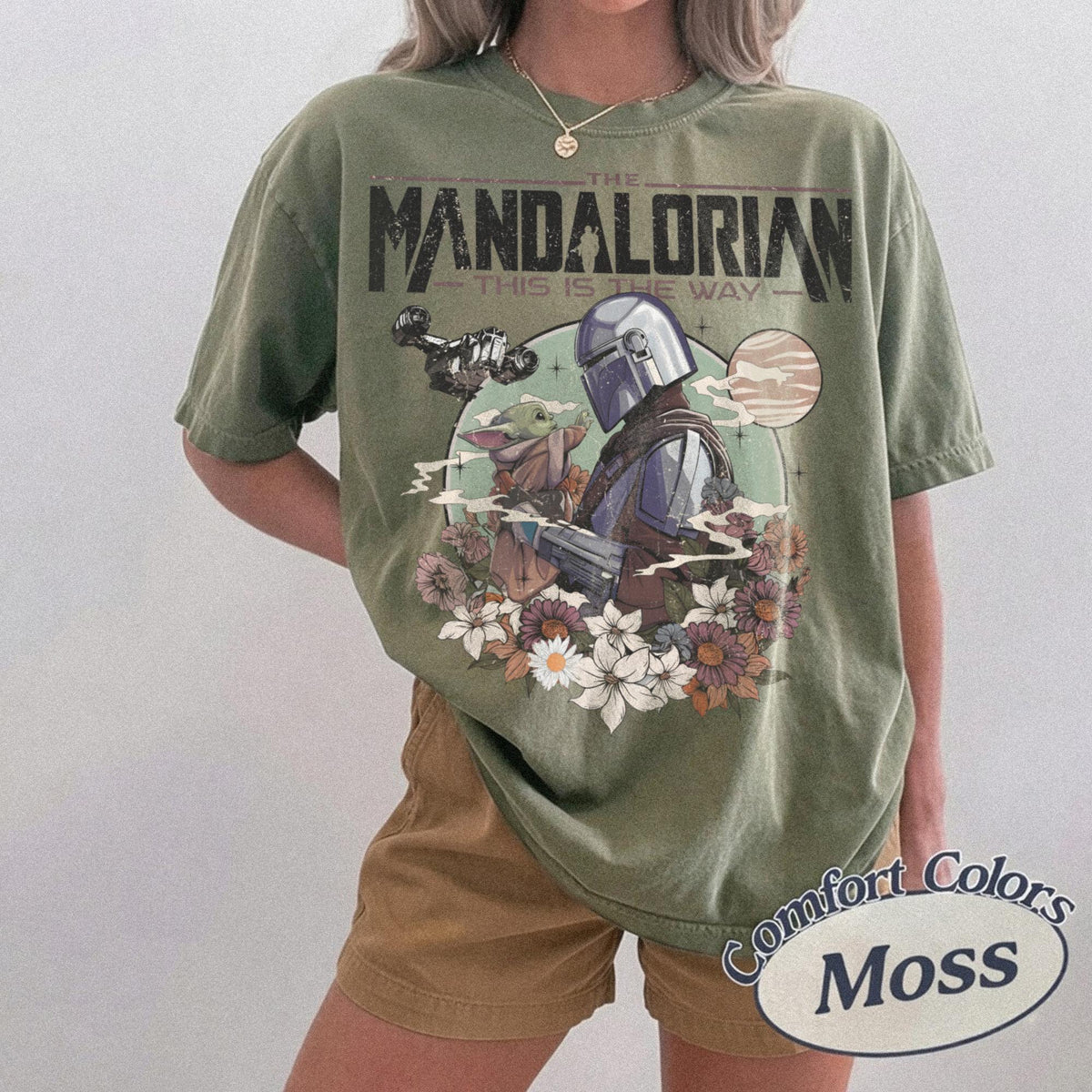 Retro Mandalorian Grogu — Gildan Hoodie fan art by Snagva (5)