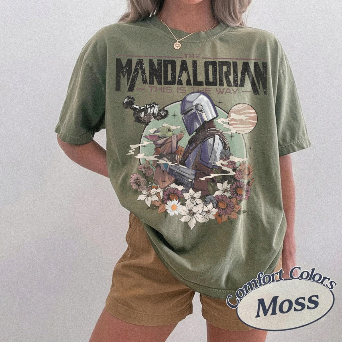 Retro Mandalorian Grogu — Gildan Sweatshirt fan art by Snagva (5)
