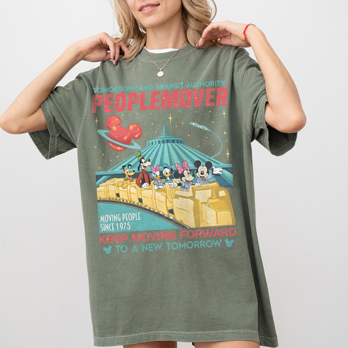 Retro Disney Mickey and Friends Space Mountain Comfort Color — Gildan Hoodie fan art by Snagva (4)