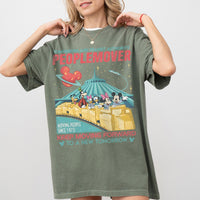 Retro Disney Mickey and Friends Space Mountain Comfort Color — Gildan Hoodie fan art by Snagva (4)