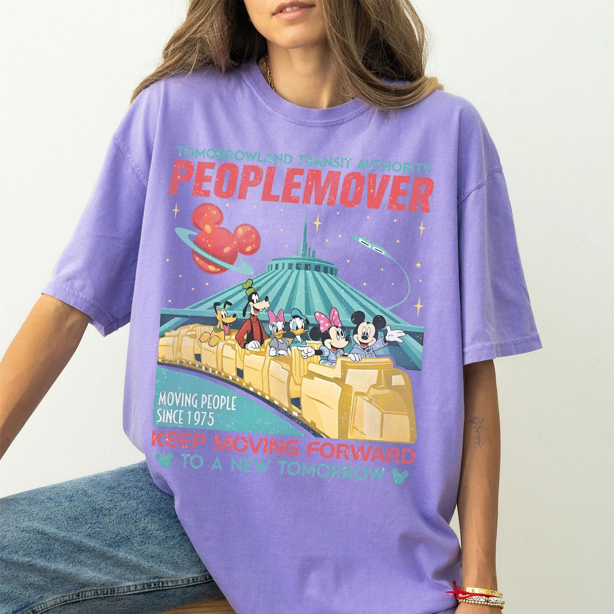 Retro Disney Mickey and Friends Space Mountain Comfort Color — Gildan Hoodie fan art by Snagva (5)