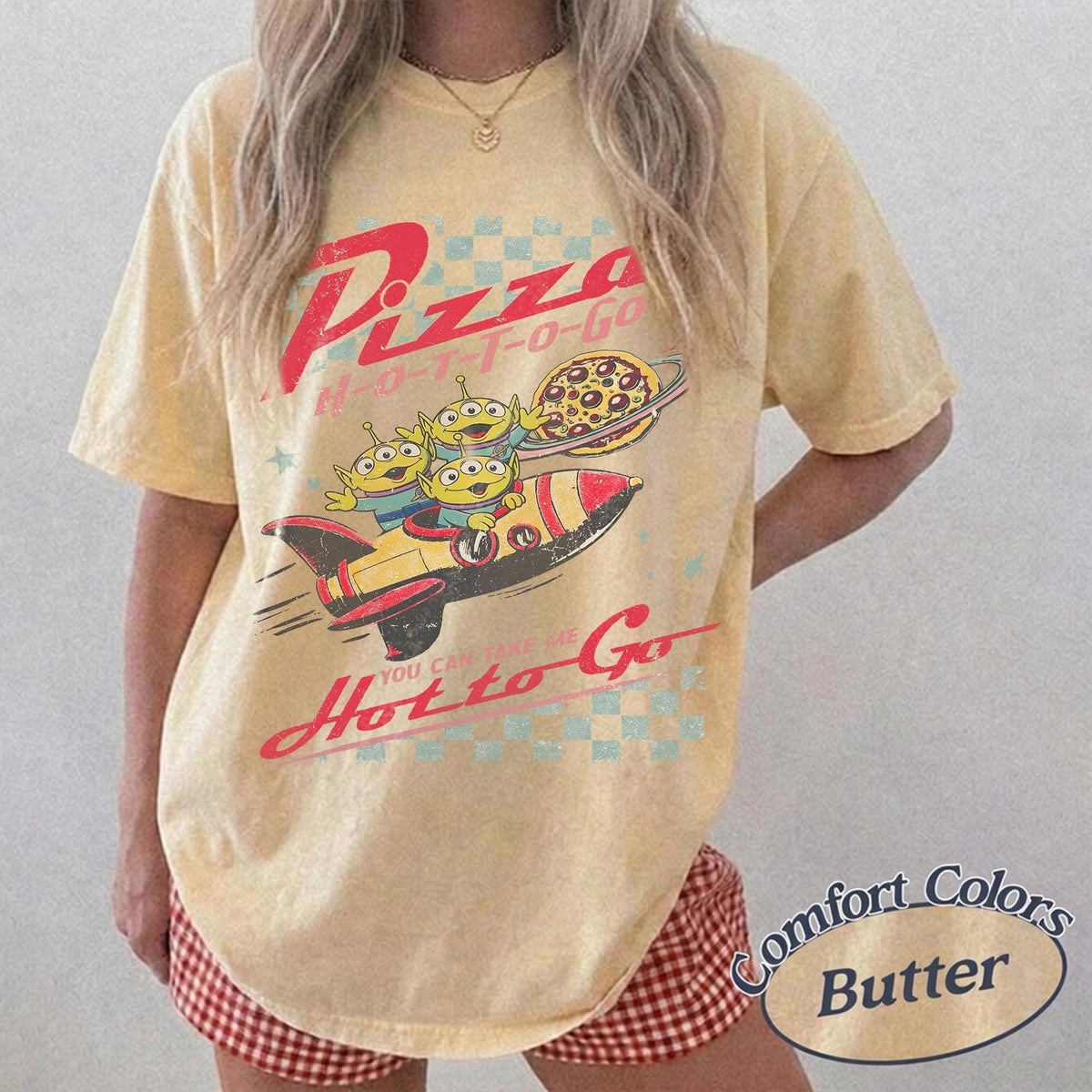 Comfort Colors Pizza Planet Aliens Toy Story — Comfort Colors Tee fan art by Snagva (3)