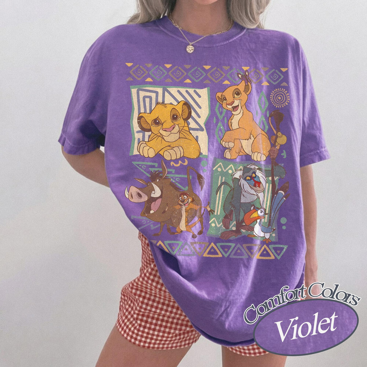 Comfort Colors Retro 90s Lion King Simba Timon Pumbaa — Gildan Sweatshirt fan art by Snagva (3)
