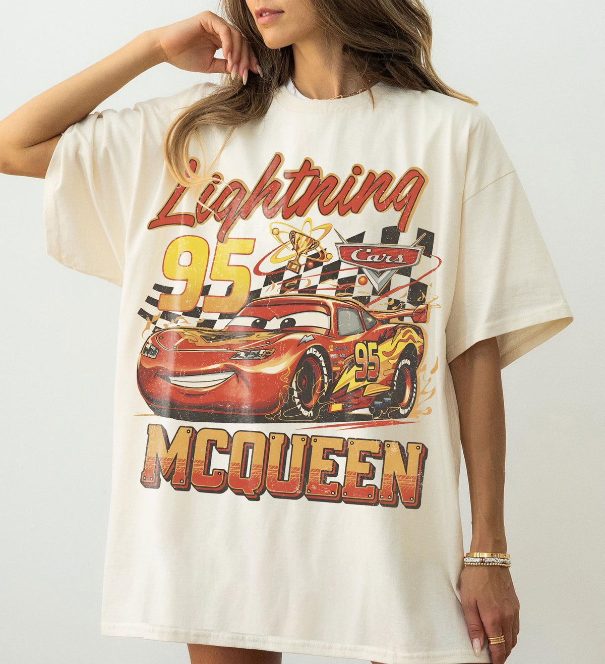 Retro Lightning McQueen Comfort Colors — Gildan Sweatshirt fan art by Snagva