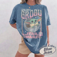 Retro Disney Star Wars Grogu Comfort Colors — Gildan Hoodie fan art by Snagva (2)