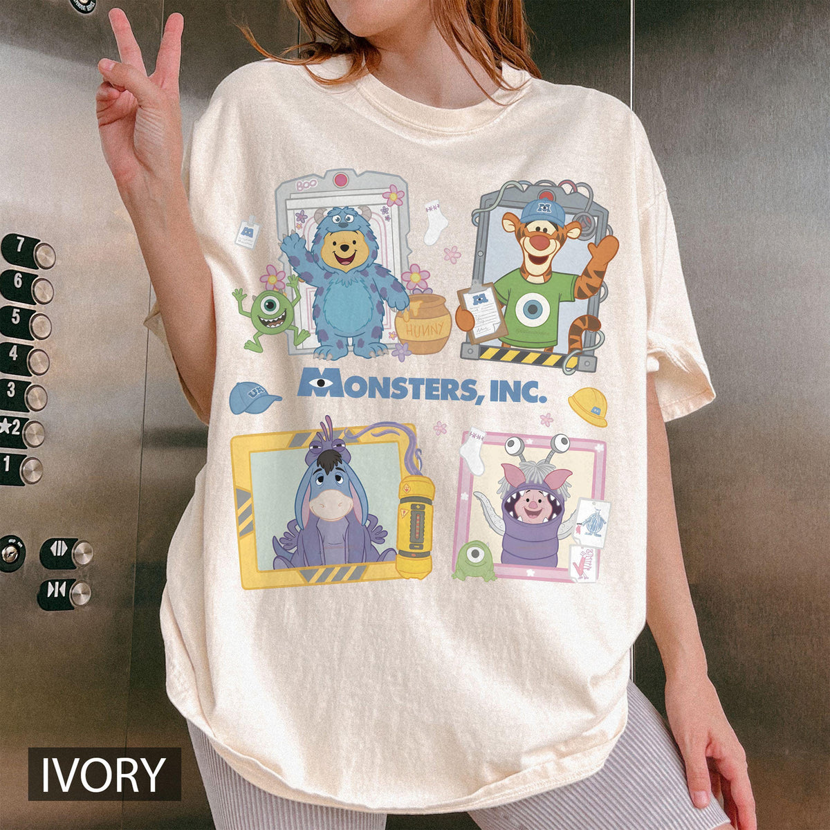 Retro Monsters Inc Winnie The Pooh Comfort Colors — Comfort Colors Tee fan art by Snagva (5)