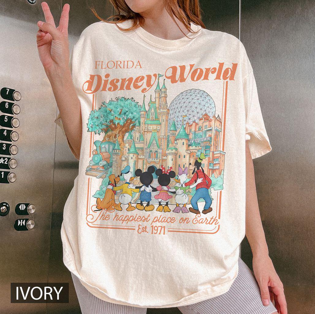 Retro Disneyworld Mickey Friends Comfort Colors — Bella+Canvas Tee fan art by Snagva (3)