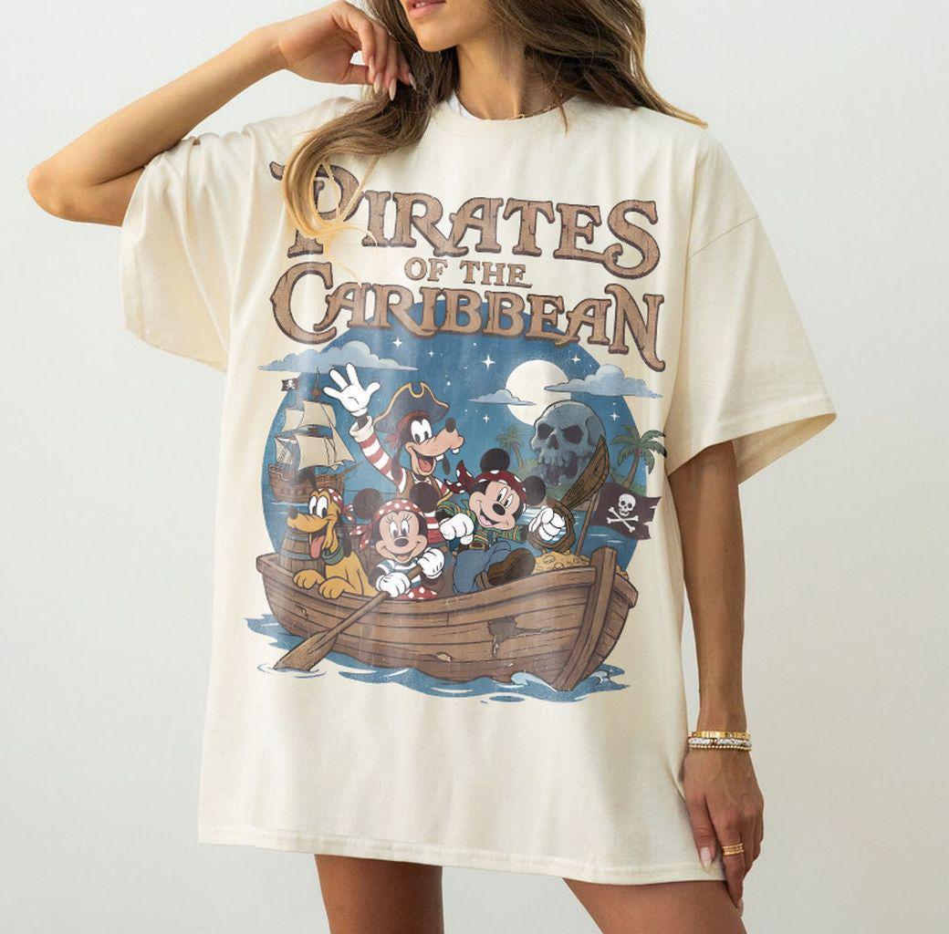 Retro Mickey And Friends Pirates of the Caribbean Comfort Co — Gildan Sweatshirt fan art by Snagva