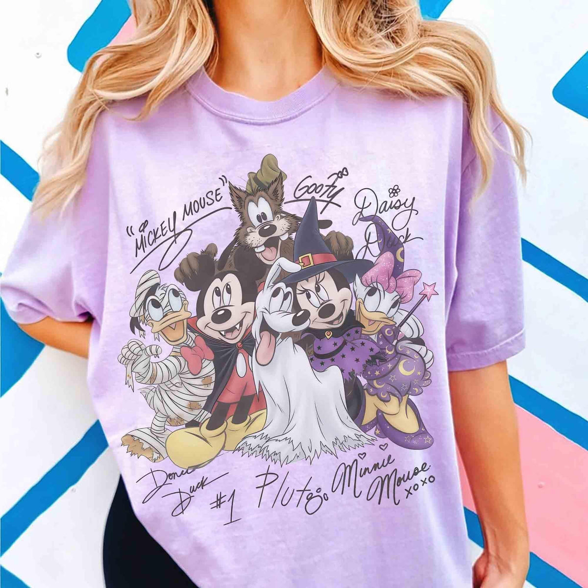 Fun Disney Mickey & Friends Signature Halloween — Gildan Hoodie fan art by Snagva (4)