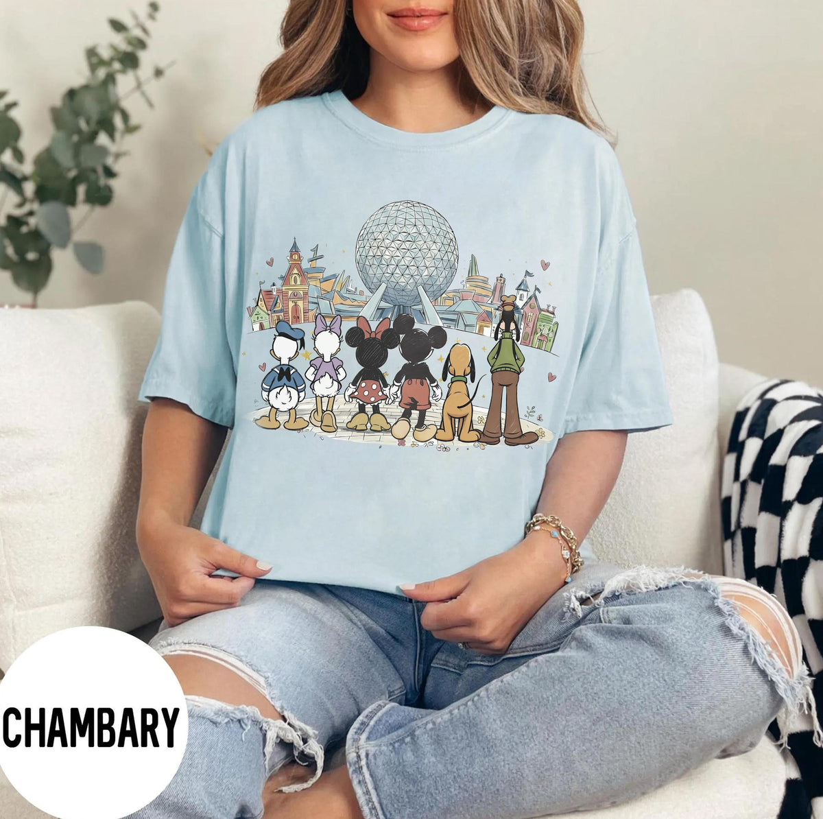 Retro Disney EPCOT Mickey & Friends — Gildan Sweatshirt fan art by Snagva (3)