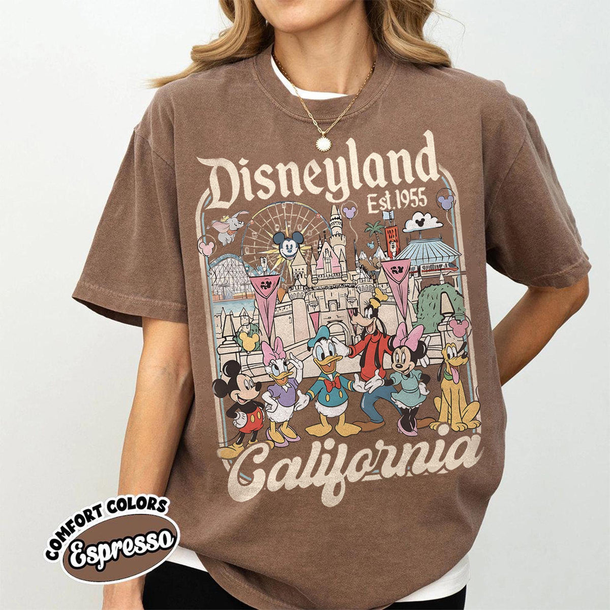 Retro Disneyland California Comfort Colors — Gildan Hoodie fan art by Snagva (2)