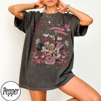 Coquette Bow Mickey And Friends Happy Valentine's Day 2026 — Gildan Hoodie fan art by Snagva (5)