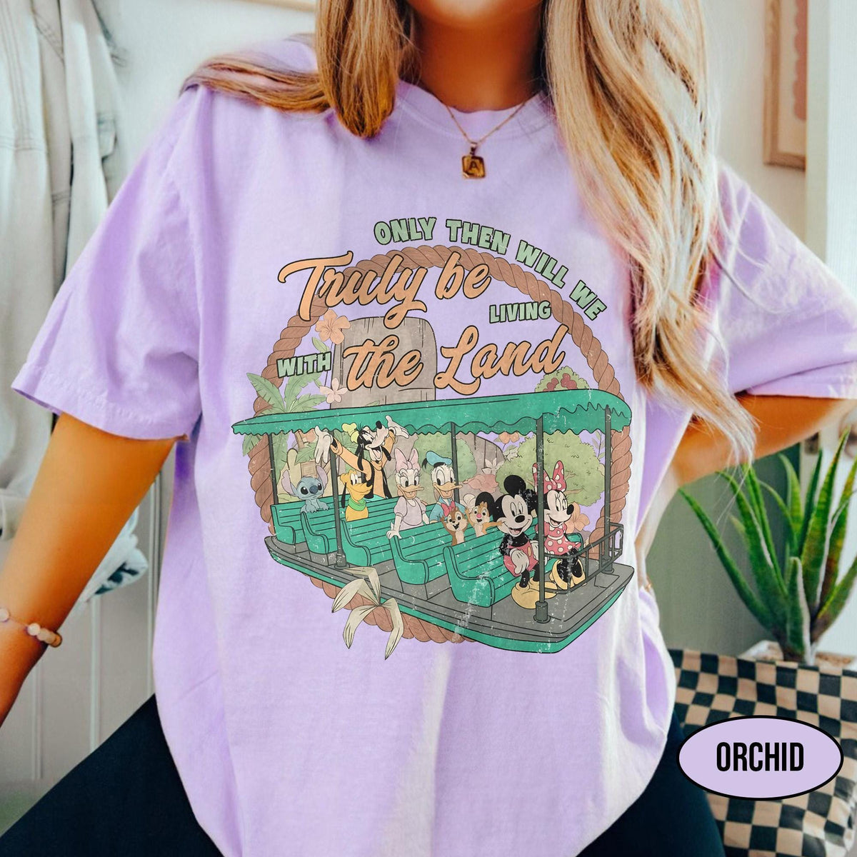 Living With The Land Mickey Friends EPCOT Ride Comfort Color — Bella+Canvas Tee fan art by Snagva (4)