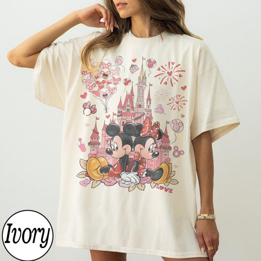 Comfort Colors Mickey Minnie Love Castle — Gildan Sweatshirt
